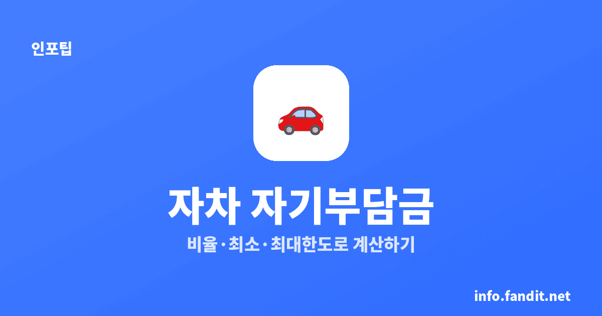 자동차보험 자차 자기부담금, 수리비 200만원이면 40만원