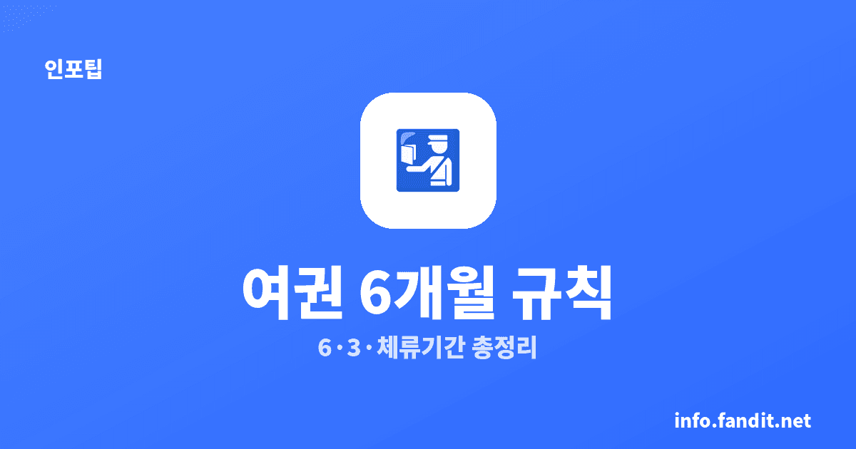 여권 6개월 안 남으면 입국거부? 나라별 조건 총정리