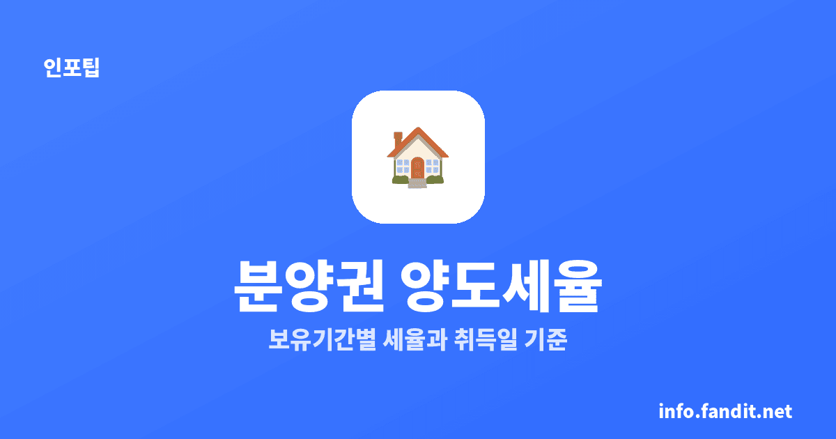 분양권 양도세 세율 보유기간, 2년 넘어도 60% (2026)