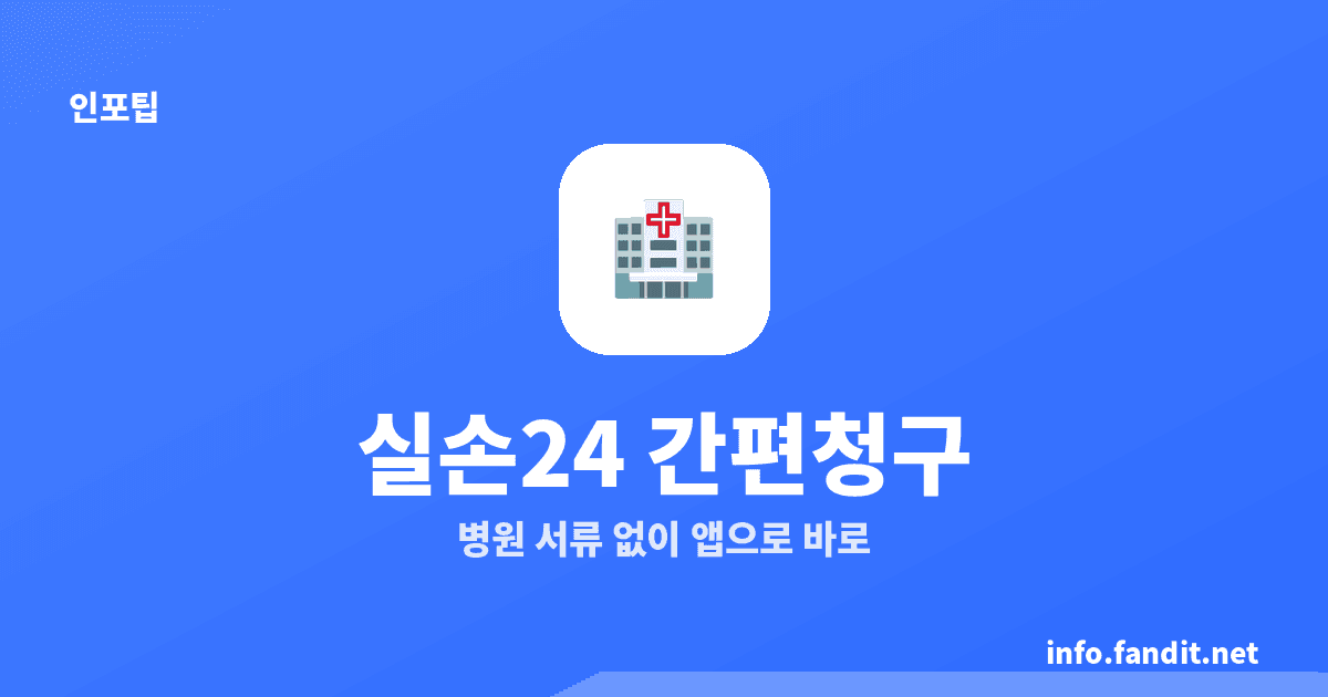 실손보험 청구 간소화, 병원에서 바로 받는 법 (실손24)