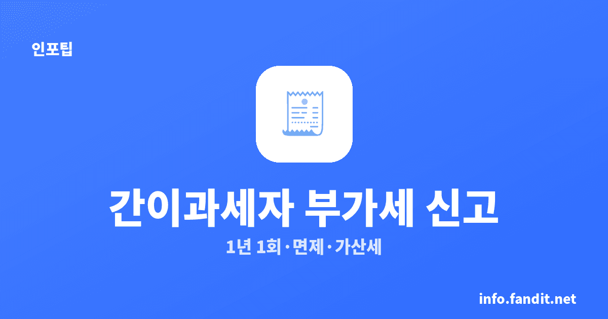 간이과세자 부가세 신고 기간·납부 면제·가산세 한눈에
