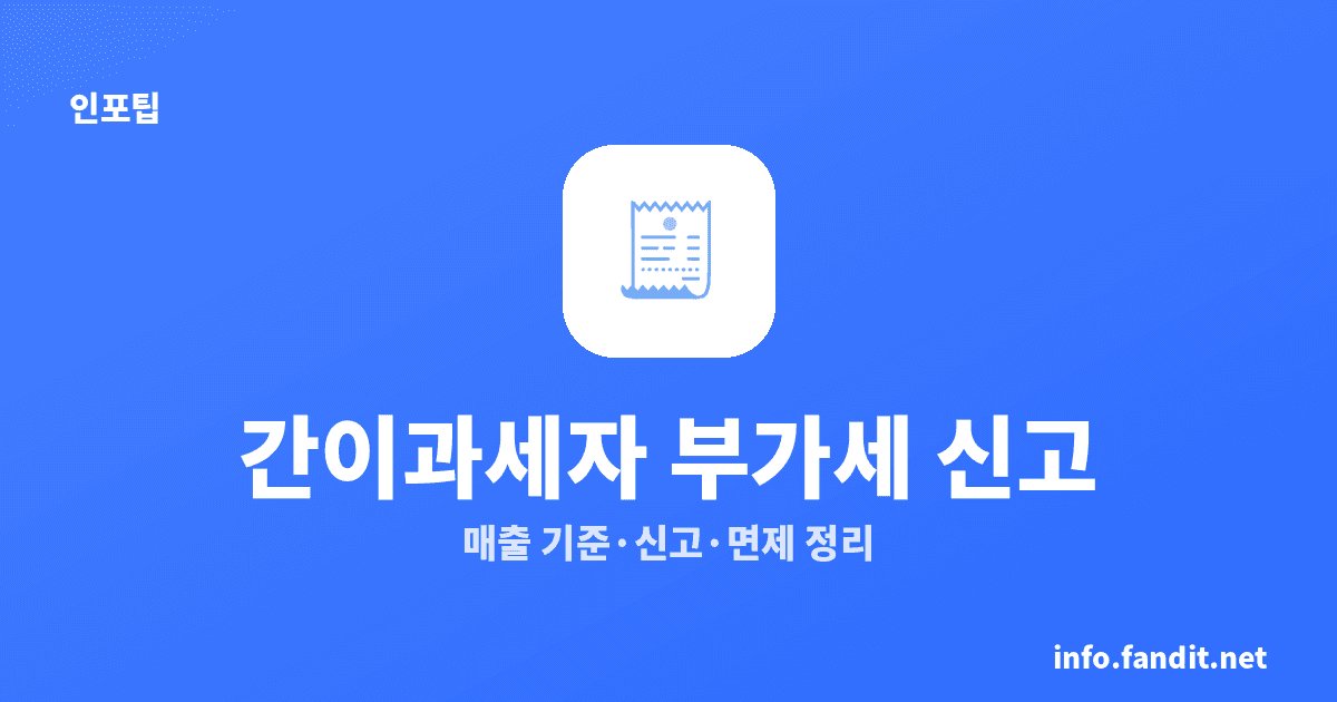 간이과세자 부가세 신고 총정리 — 매출 기준·시기·방법
