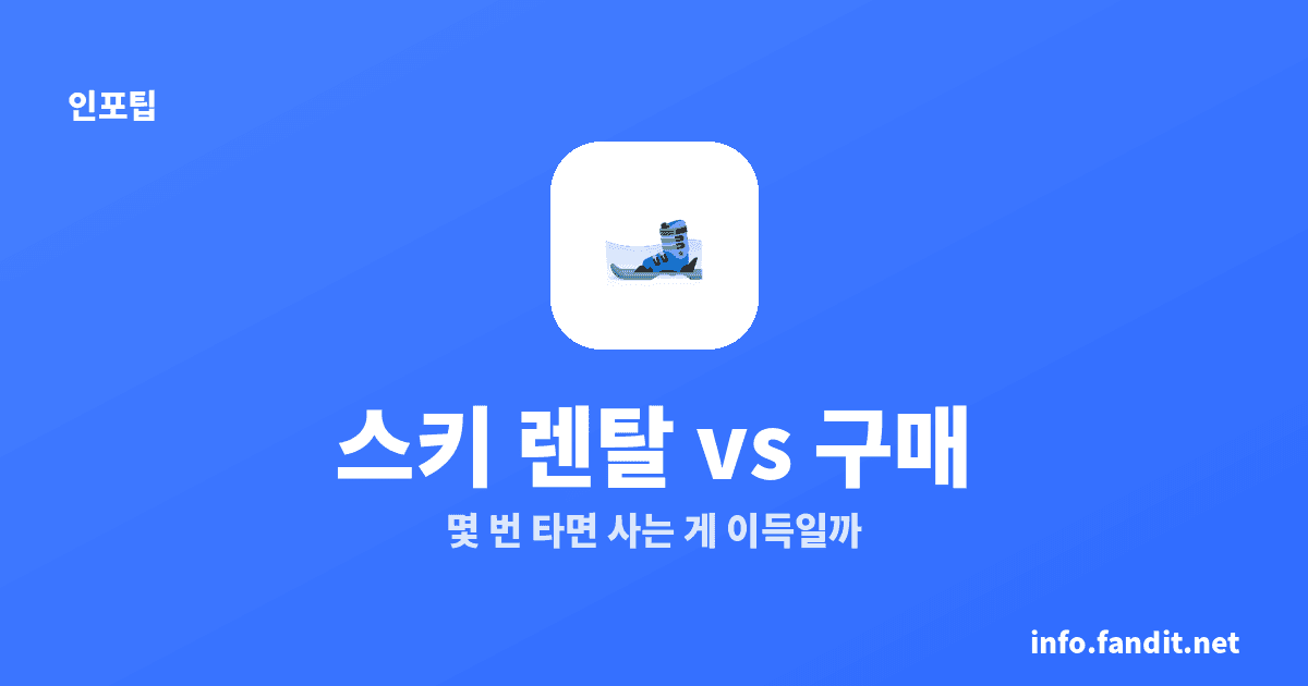 스키 장비 렌탈 vs 구매, 몇 번 타면 사는 게 이득일까