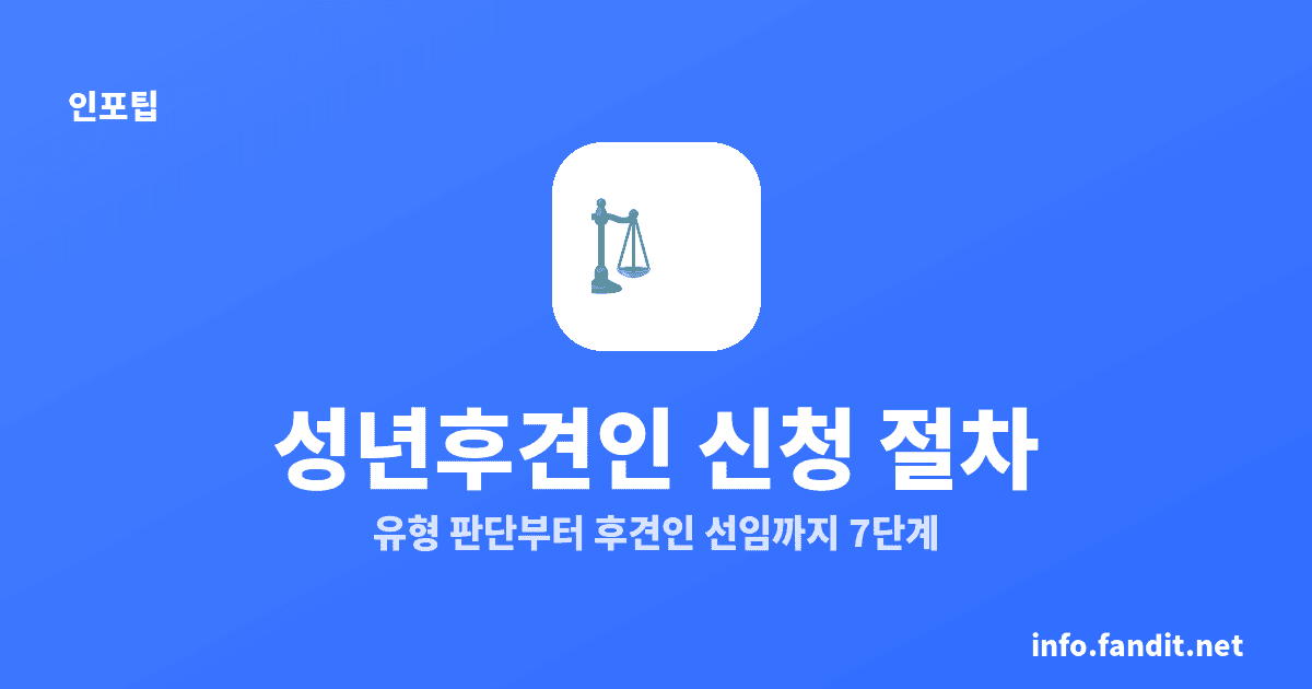 성년후견인 제도와 신청 절차, 7단계로 정리