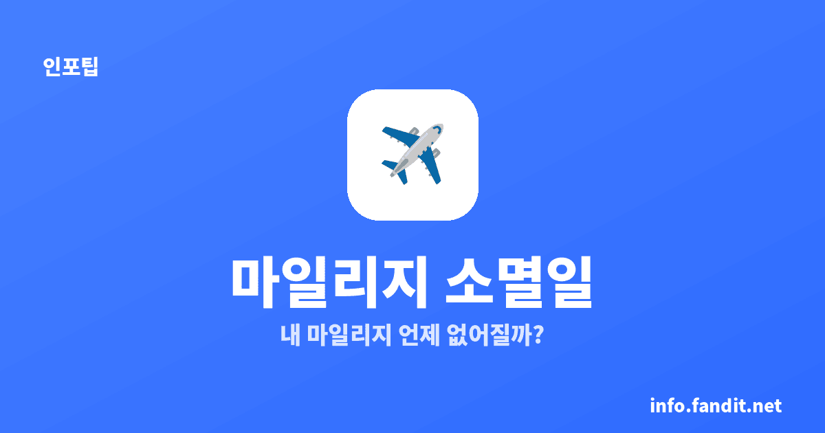 항공 마일리지 소멸 유효기간｜적립일·항공사별 소멸일 확인법