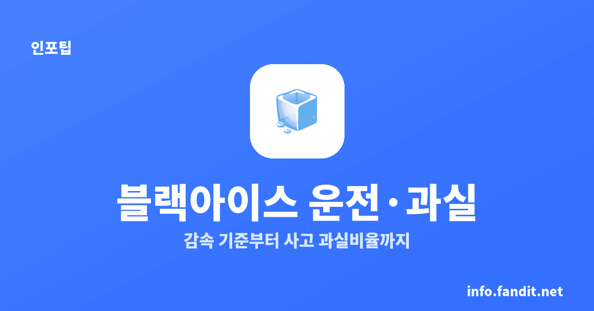 블랙아이스 사고 예방 운전법과 과실비율, 50% 감속부터