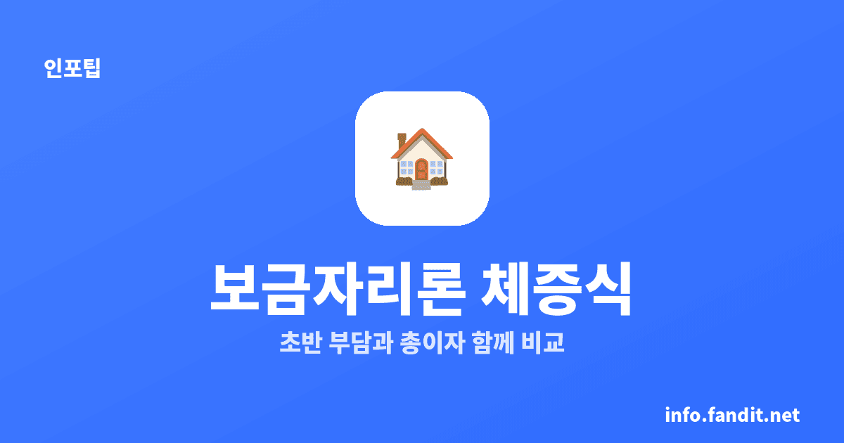 보금자리론 체증식 상환, 초반 부담 낮고 뒤로 갈수록 커져요