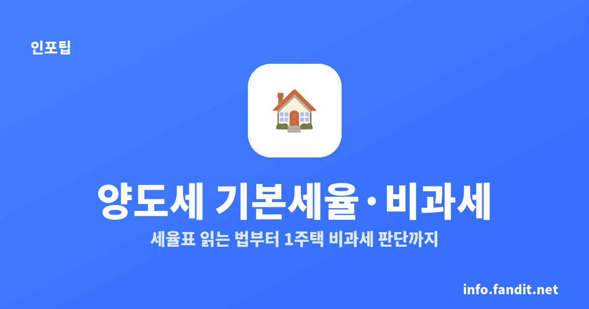 양도세 기본세율 6~45%, 1주택 비과세 조건