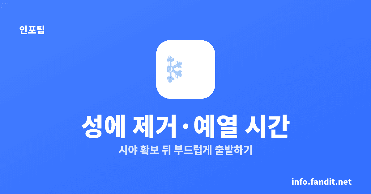 차량 성에 제거하는 법과 예열 시간, 30초~1분 맞을까