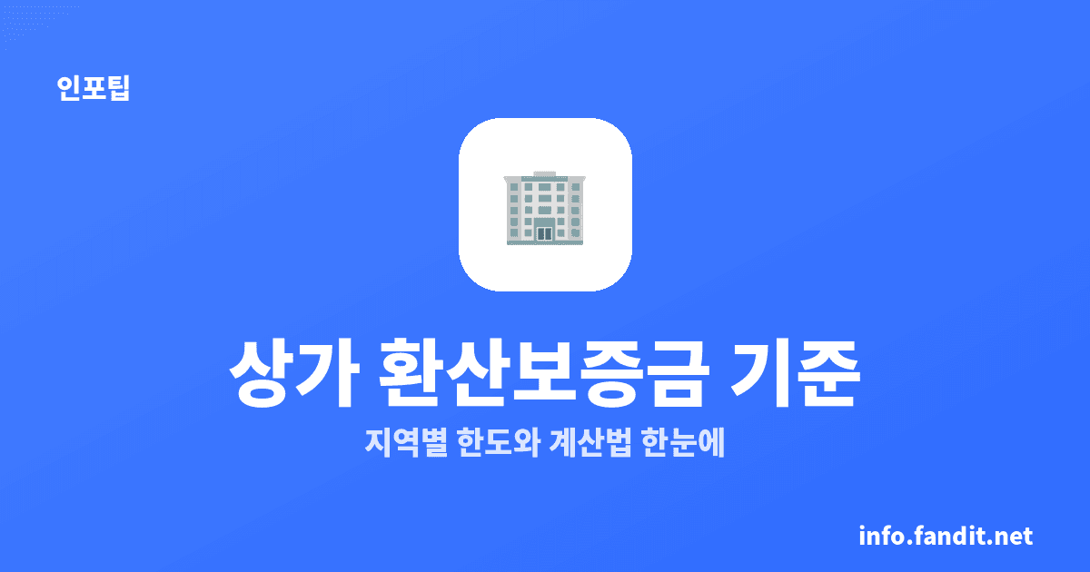상가임대차 환산보증금 기준 (2026)