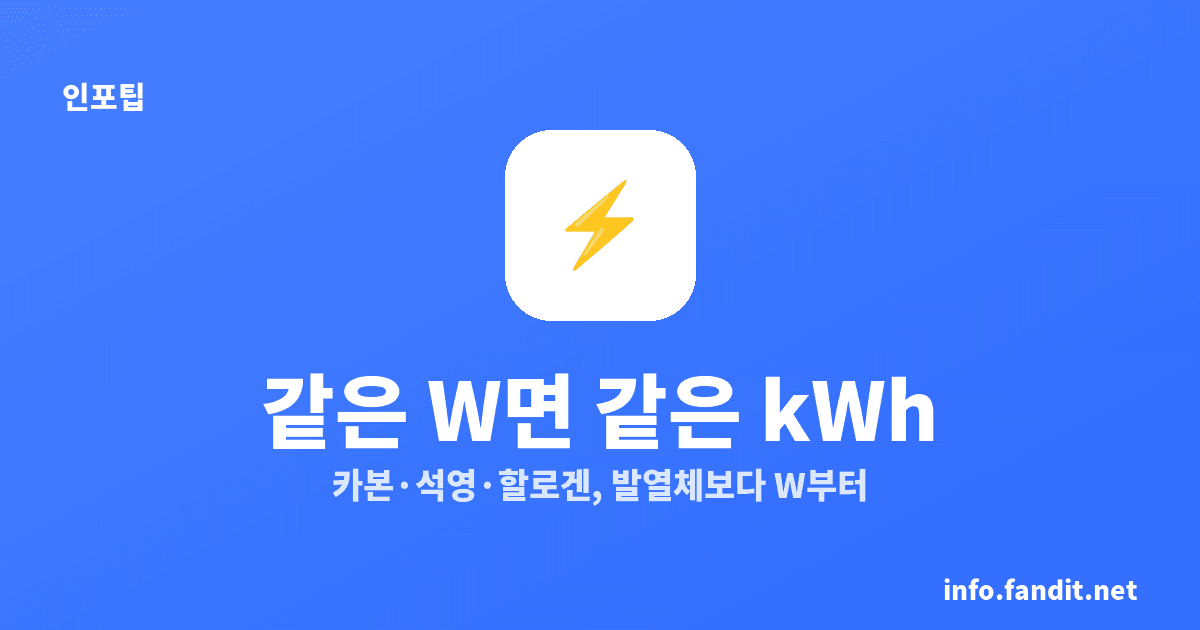 전기히터 종류별 전기세, 1000W면 월 120kWh