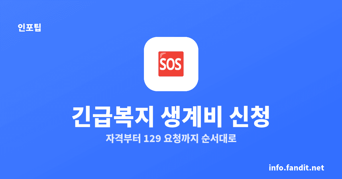 긴급복지지원 생계비 신청, 4인 199만4600원 조건