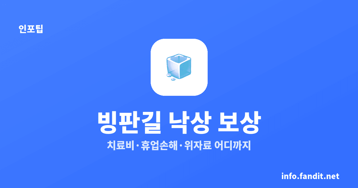 겨울철 빙판길 낙상 사고 보상, 치료비·휴업손해·위자료까지
