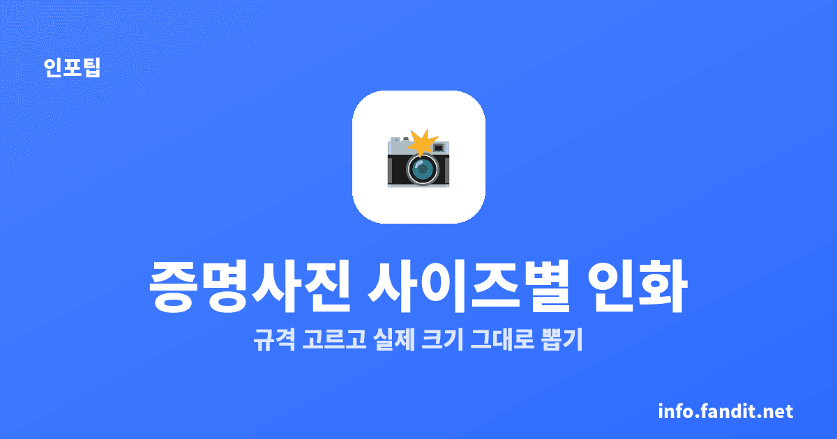 증명사진 사이즈별 출력·인화 방법, 4×6 배치·실제 크기