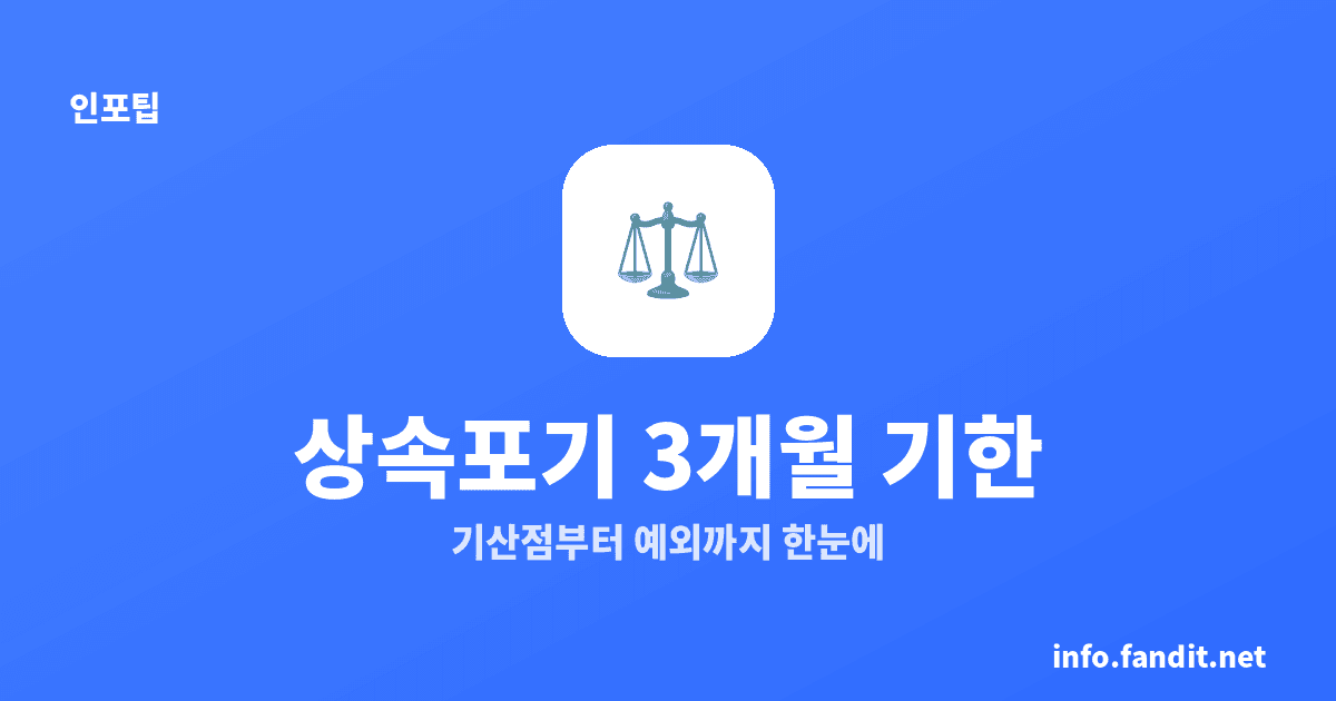 상속 포기·한정승인 3개월 기한