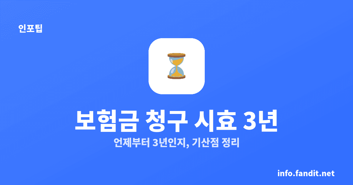 보험 청구 소멸시효 3년, 원칙은 사고일부터