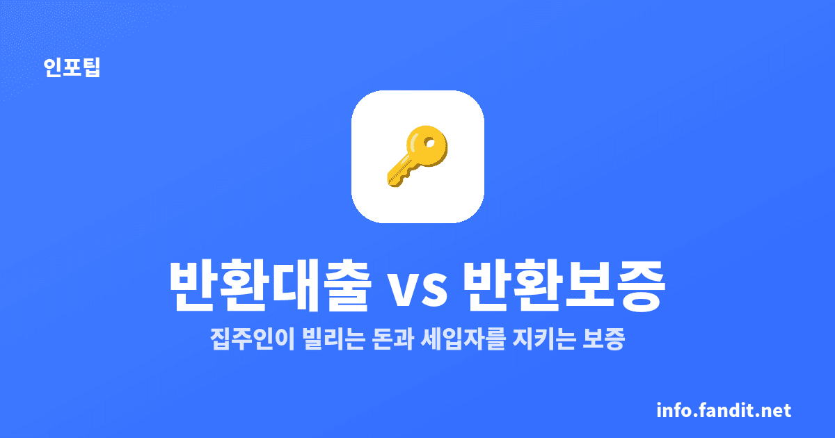 전세보증금 반환대출과 반환보증 차이, 집주인 vs 세입자
