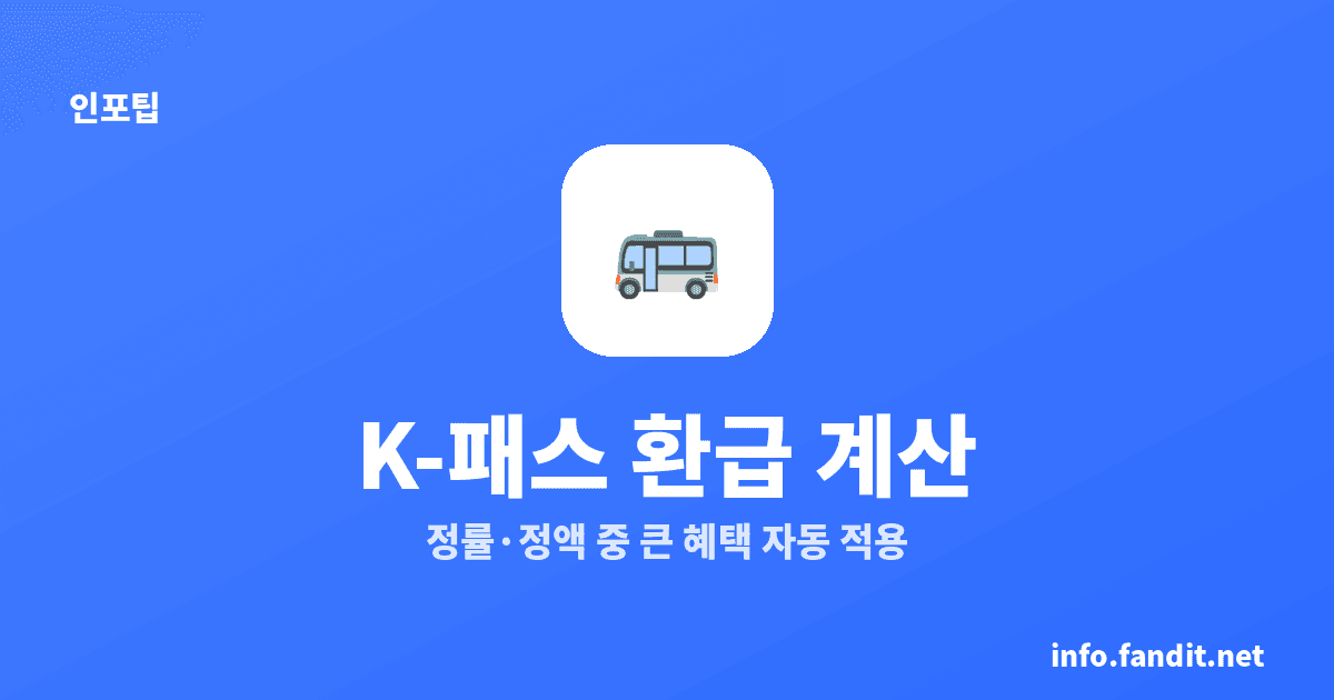 K-패스 한 달 환급액 계산해보기