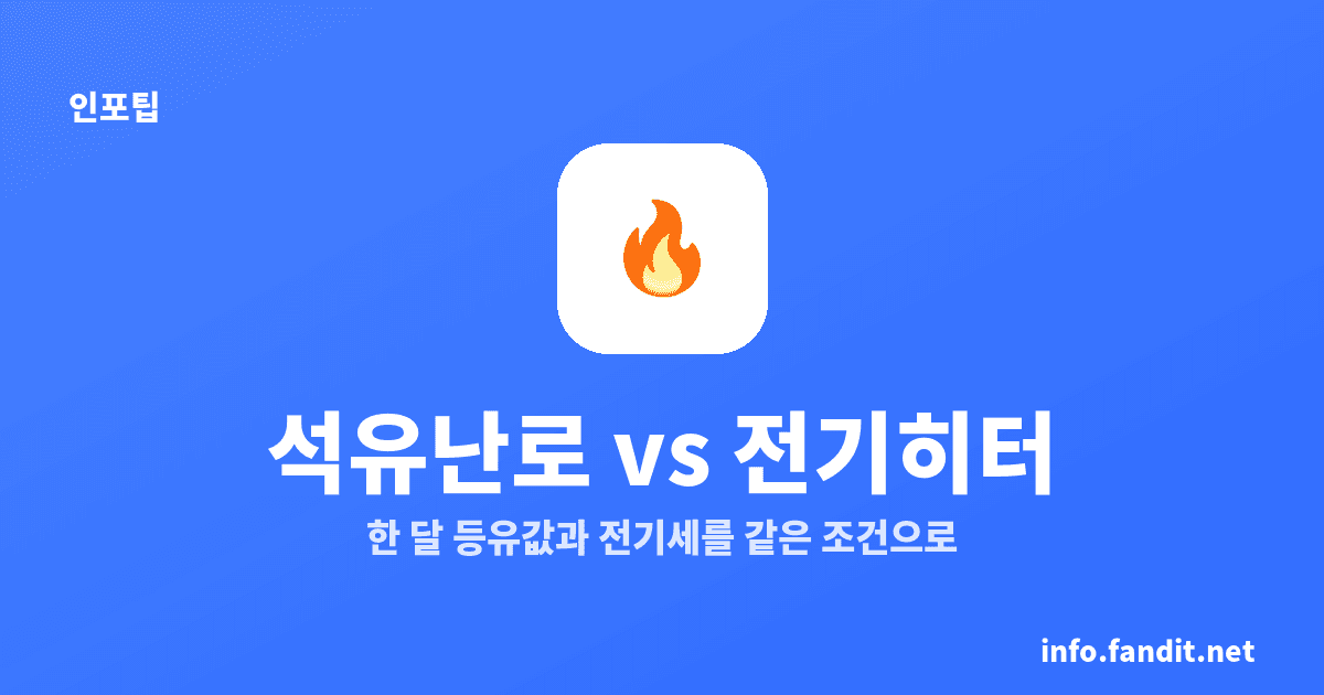 석유난로 등유값 한 달 7.6~11.3만원, 전기히터 비교