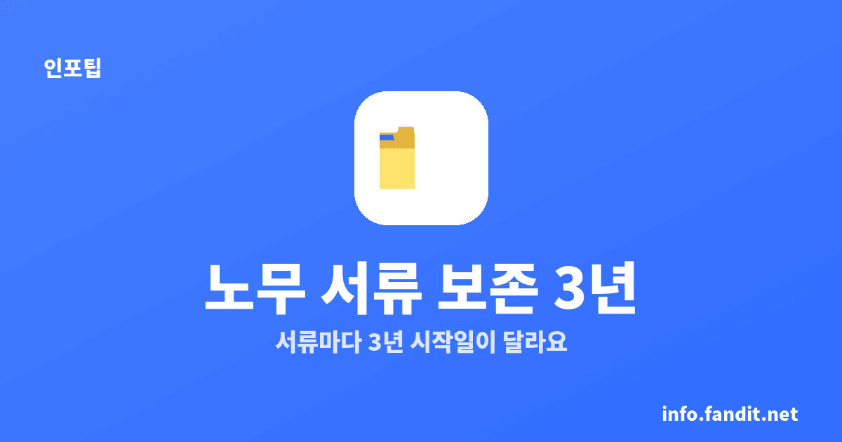 노무 서류 보존기간 3년, 명부·대장·계약서 기산일