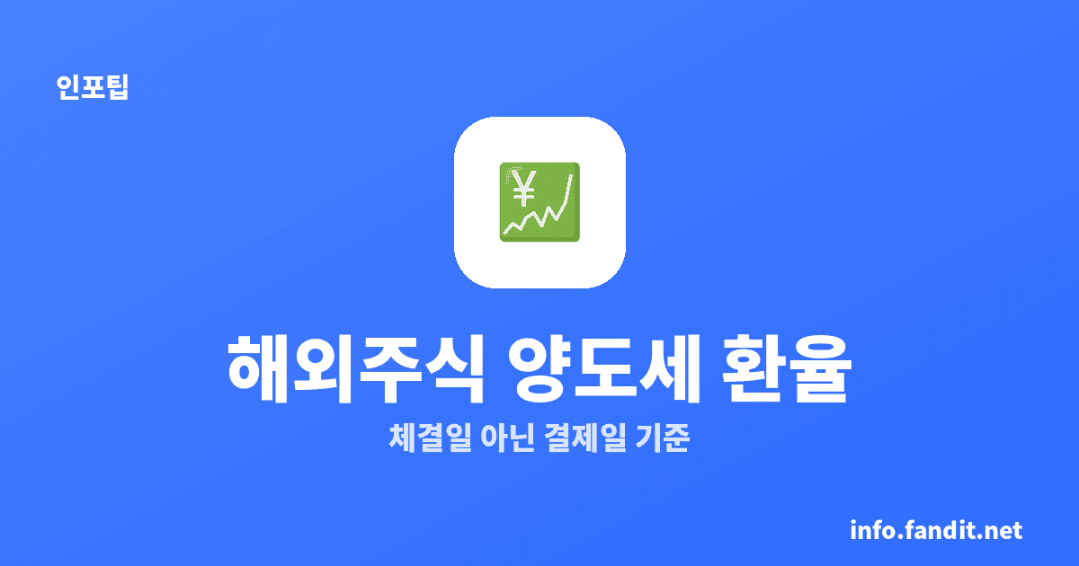 해외주식 양도세 환율 기준일