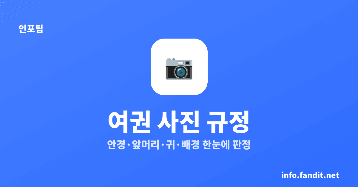 여권 사진 규정, 안경 조건부 가능·귀 노출 불필요