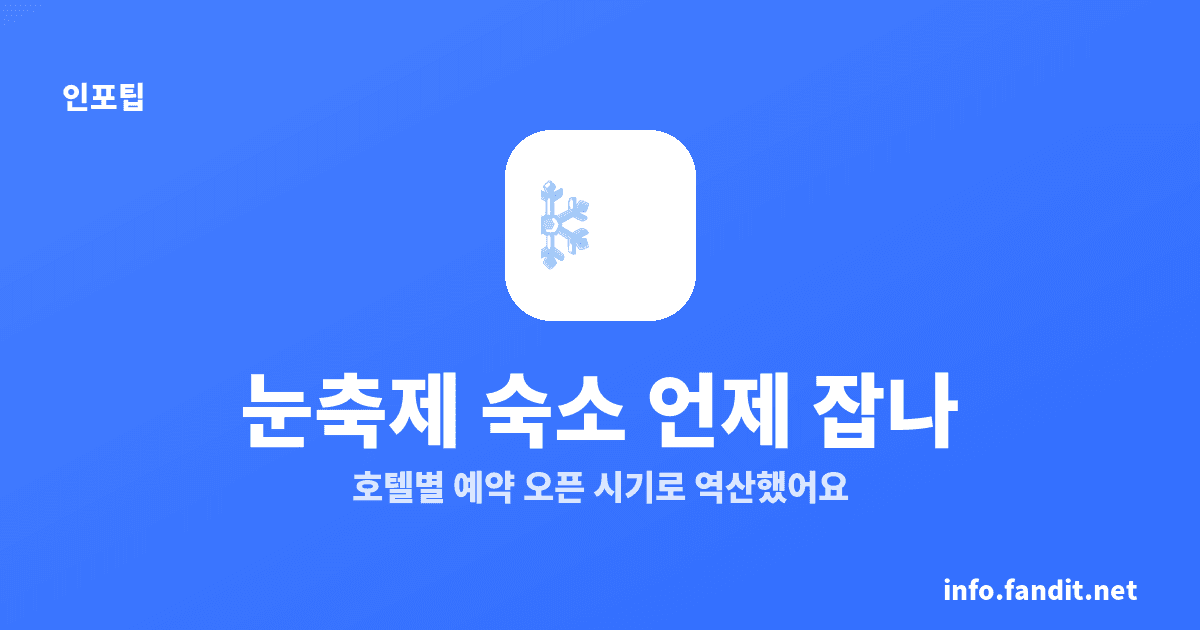 삿포로 눈축제 숙소 언제 예약? 9~12개월 전