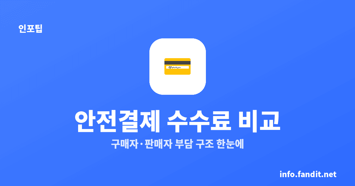 중고거래 안전결제 수수료, 번개장터·중고나라·당근 실제 비용 비교 2026