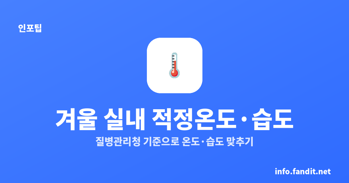 겨울 실내 적정온도 18~20도·습도 40~50% 관리법